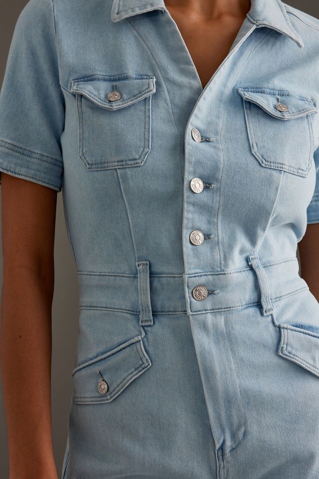 Casual long-sleeve denim jumpsuit for women | Harper