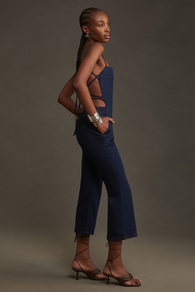 Pilcro Open-Back Denim Jumpsuit | Anthropologie