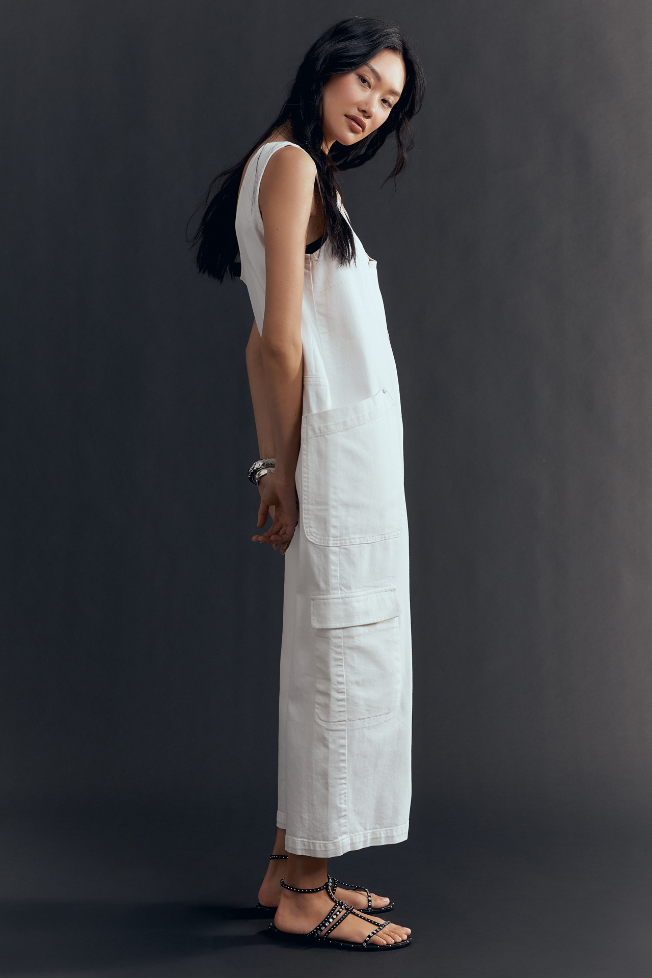 Pilcro Zip-Front Wide-Leg Overalls