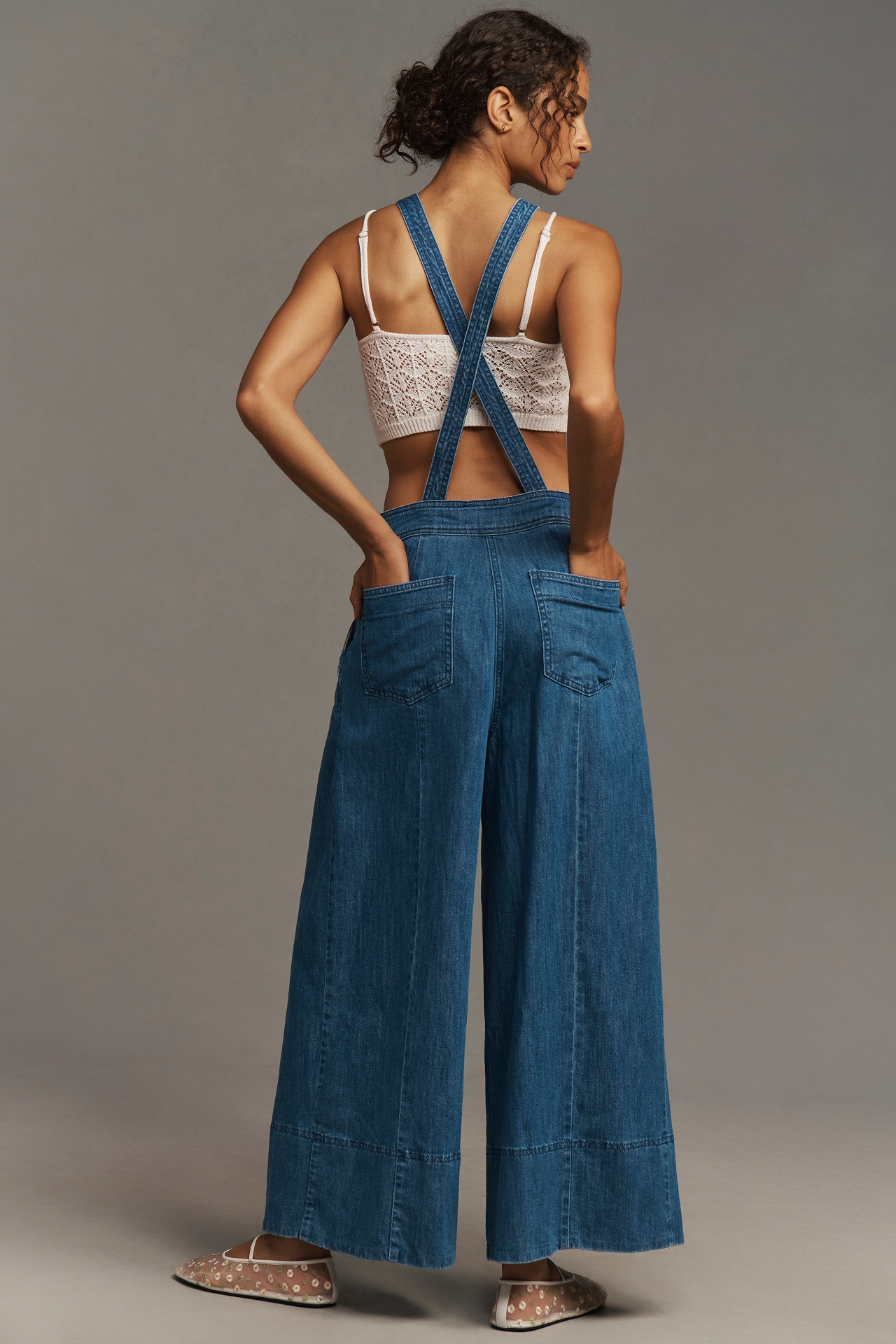 Maeve Pinafore Denim Jumpsuit