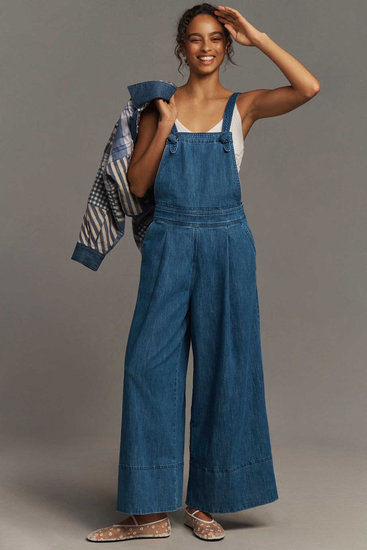 Maeve Pinafore Denim Jumpsuit