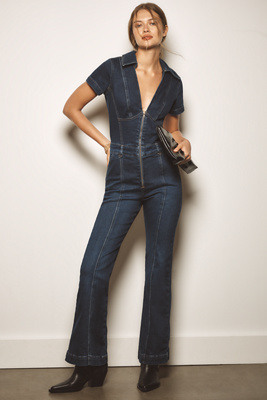 The Slim Flared Overalls by Pilcro | Anthropologie
