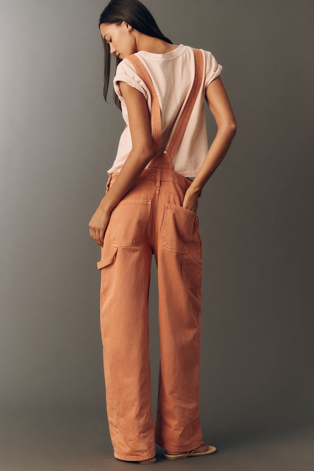 Kayden Regenerative Cotton Barrel Overalls by Pilcro | Anthropologie