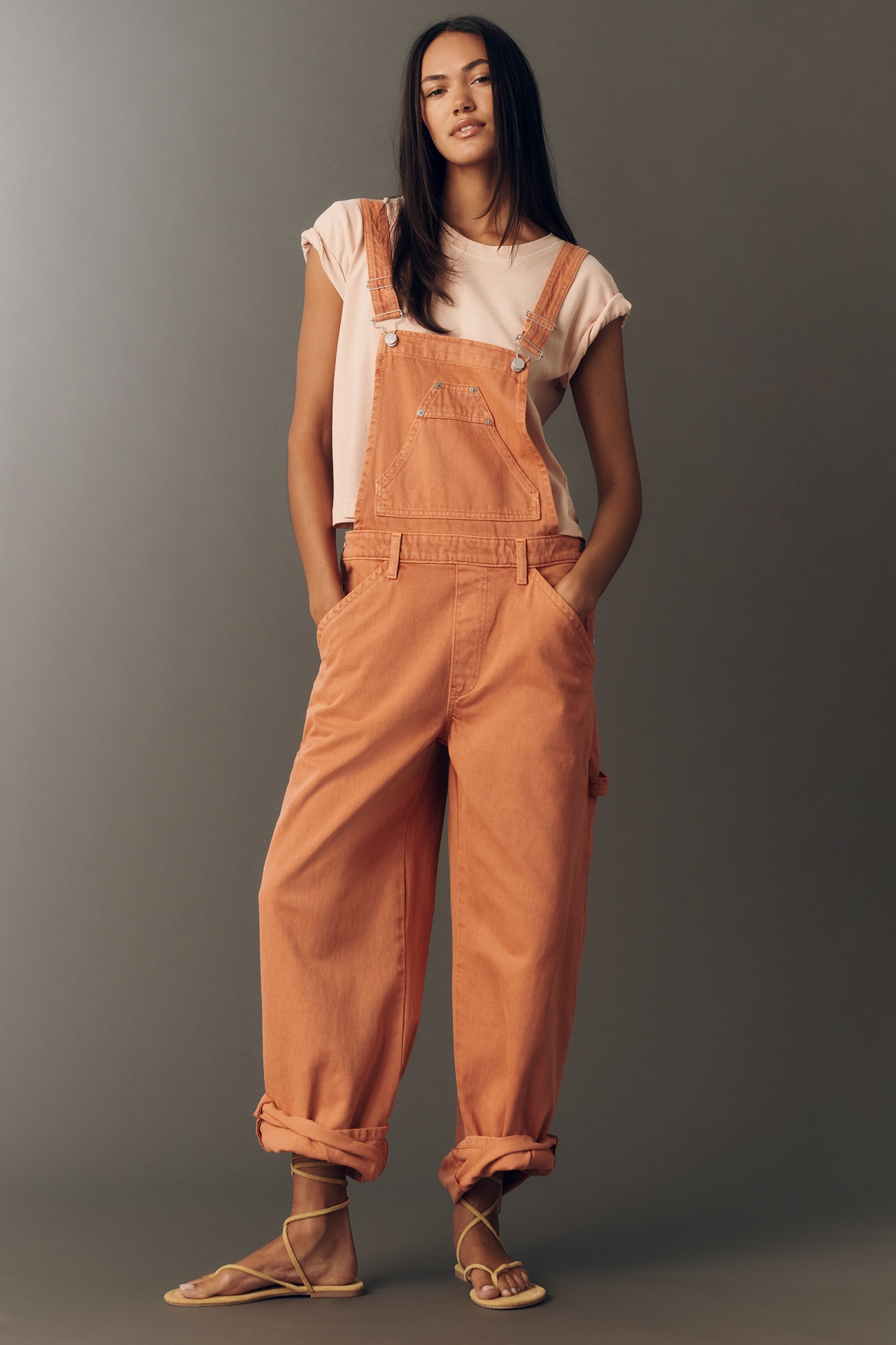 Kayden Regenerative Cotton Barrel Overalls by Pilcro
