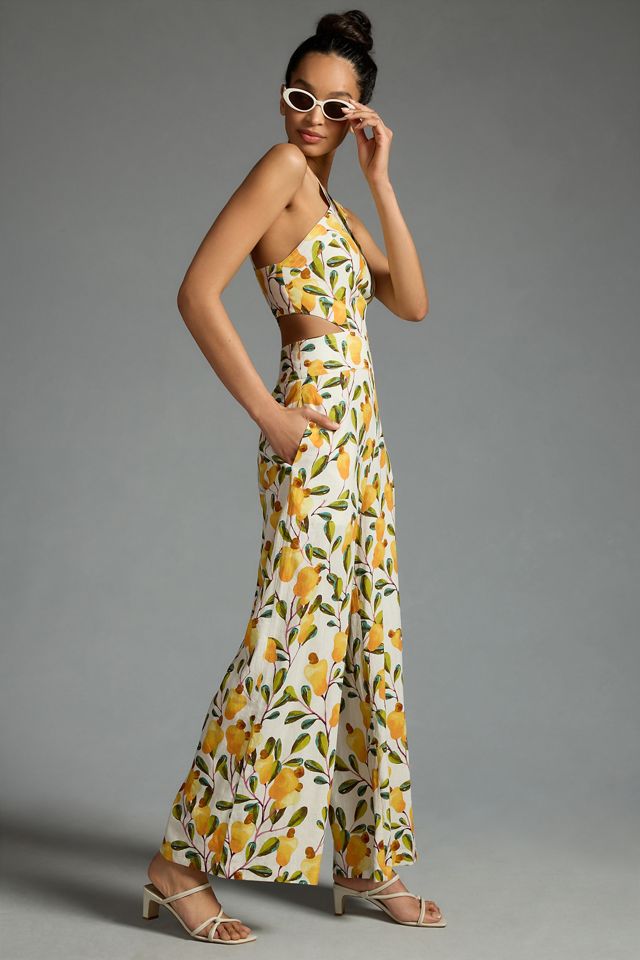 Farm Rio Halter Cutout Wide-Leg Jumpsuit #3