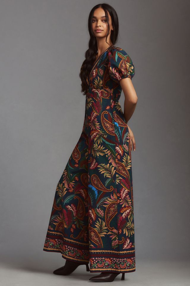 Farm Rio x Anthropologie Puff-Sleeve Printed Jumpsuit #3