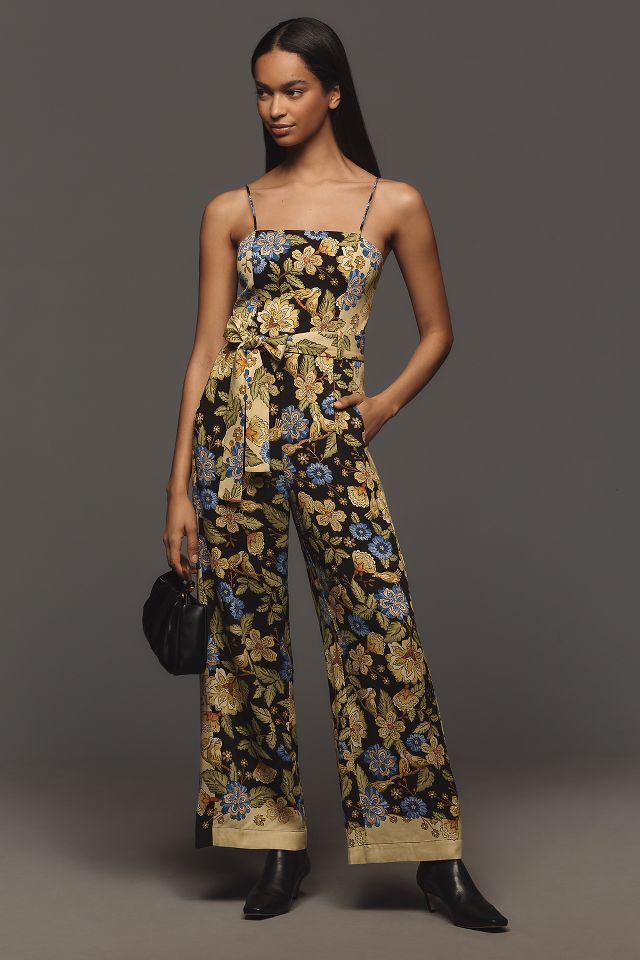 Anthropologie gold jumpsuit online