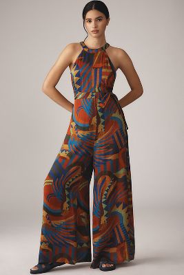 Farm factory X Anthropologie Tie-Back Cutout Jumpsuit - Size XL