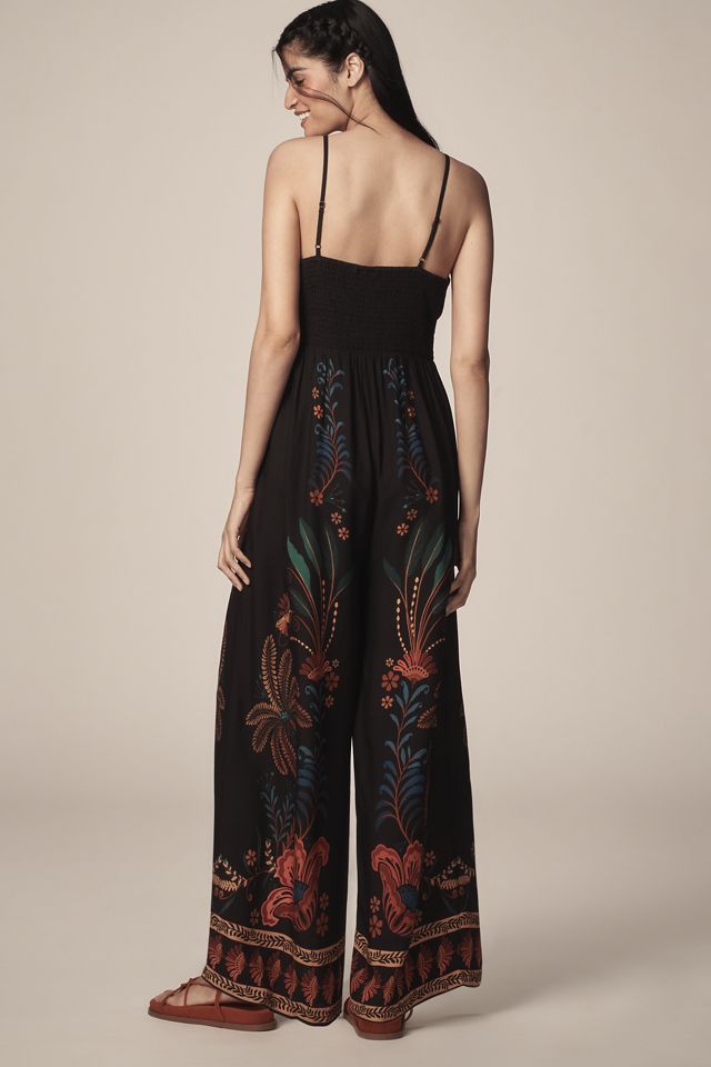 Farm Rio x Anthropologie V-Neck Printed Wide-Leg Jumpsuit #1