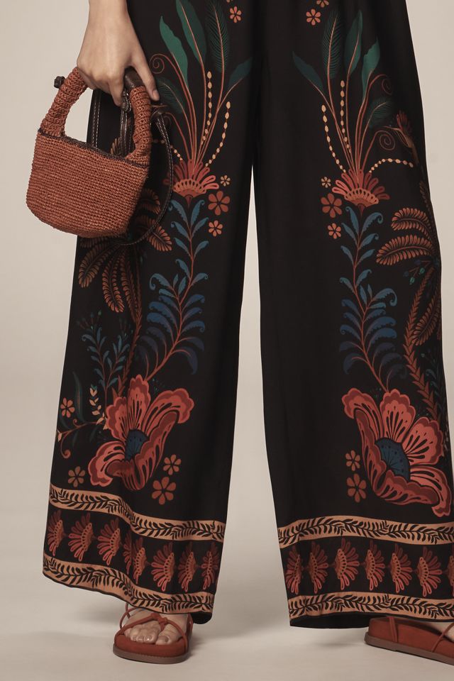 Farm Rio x Anthropologie V-Neck Printed Wide-Leg Jumpsuit #3