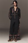 Farm Rio x Anthropologie Poplin Printed Shirting Jumpsuit