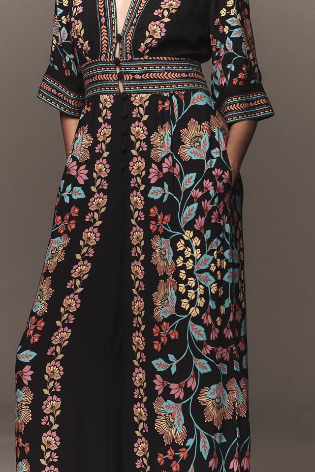 Farm Rio x Anthropologie Printed V-Neck Jumpsuit #1