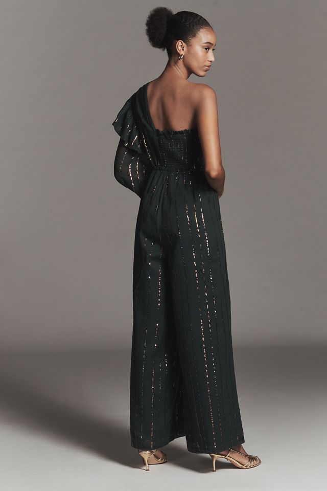 Farm Rio x Anthropologie One-Shoulder Stripe Jumpsuit #2