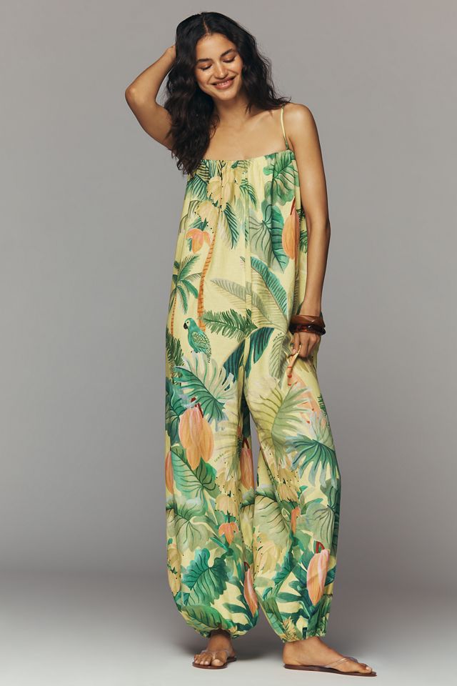 Farm Rio Linen Balloon Jumpsuit #3