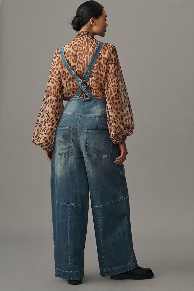 Pilcro Barrel-Leg Zip-Front Overalls #2