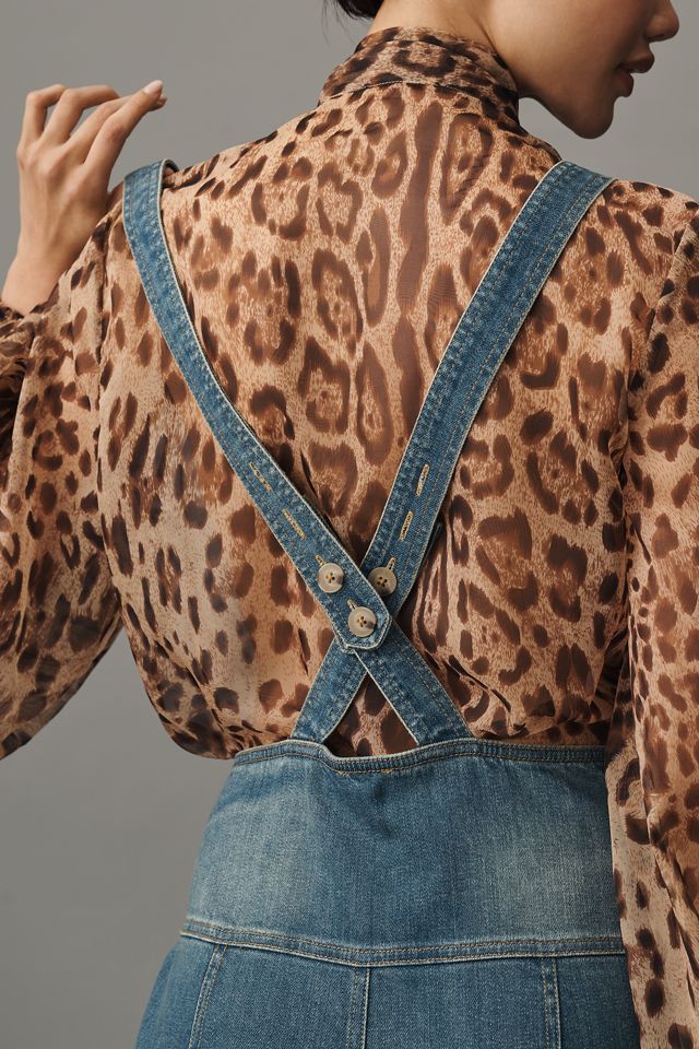 Pilcro Barrel-Leg Zip-Front Overalls #3