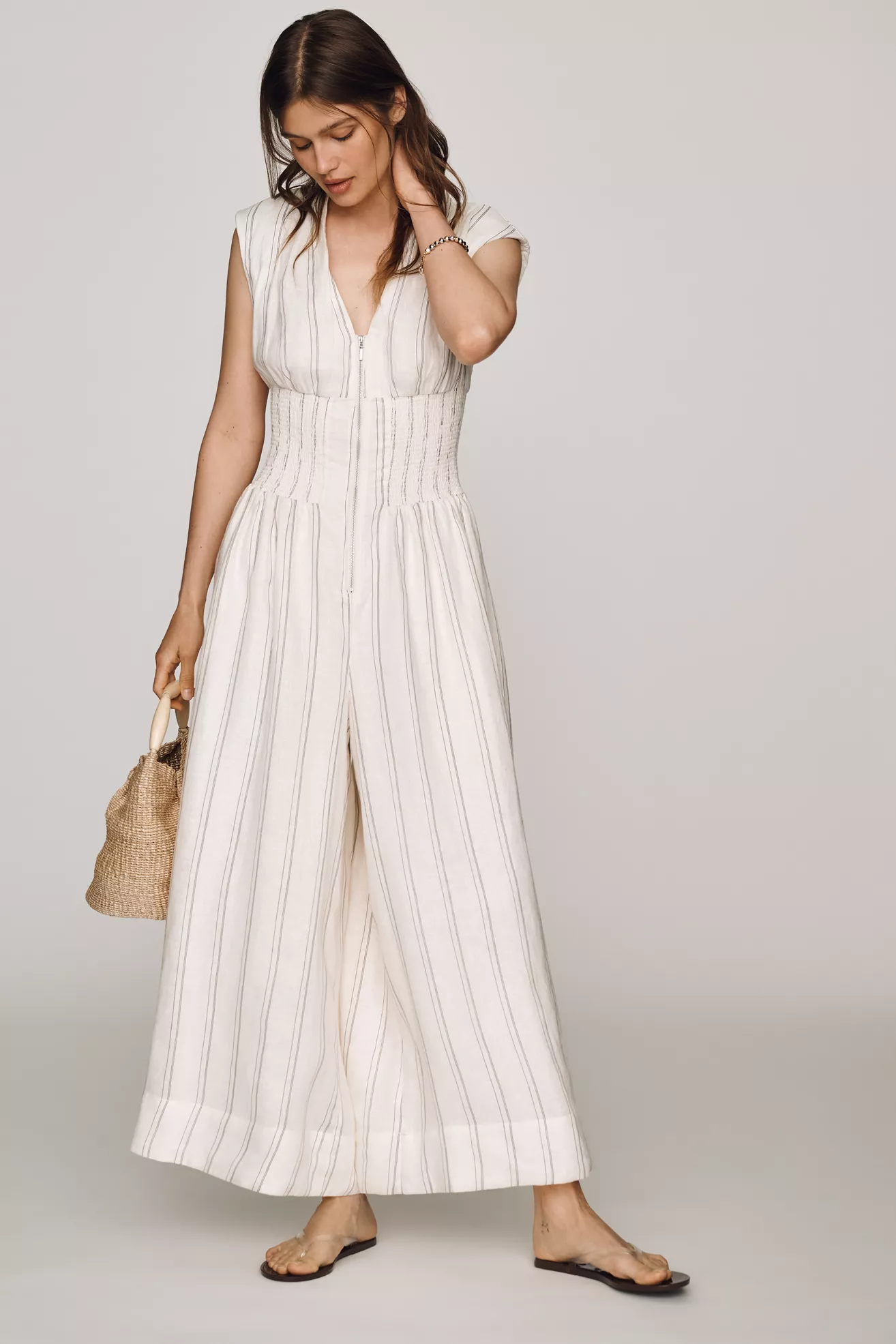 By Anthropologie Tommie 100% Linen Jumpsuit