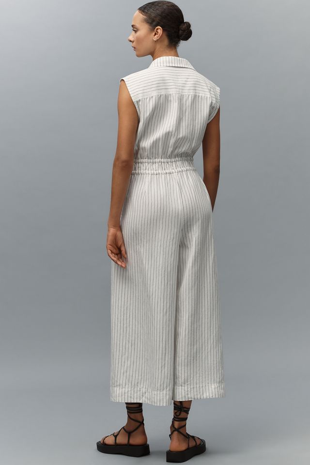Maeve Crop Wide-Leg Shirting Jumpsuit #1