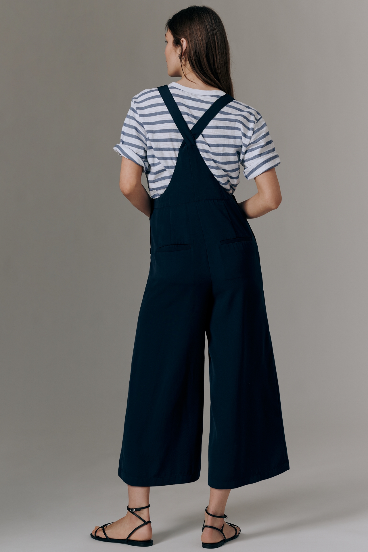 Maeve Tailored Pinafore Wide Leg Jumpsuit