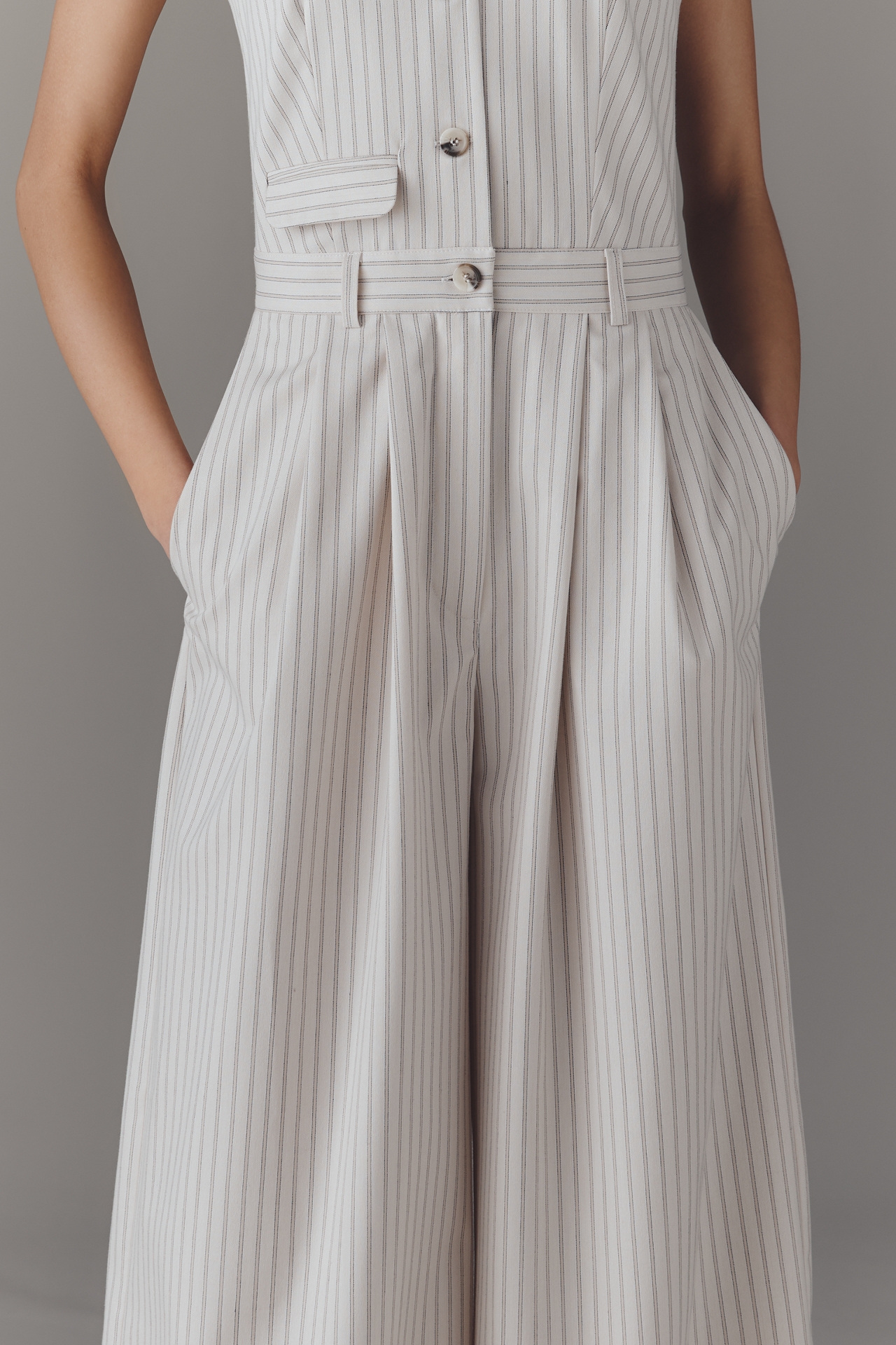 The Avery Wide-Leg Pleated Jumpsuit by Maeve