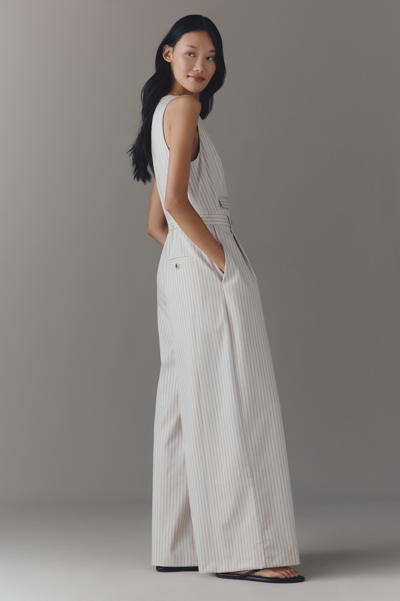 The Avery Wide-Leg Pleated Jumpsuit by Maeve