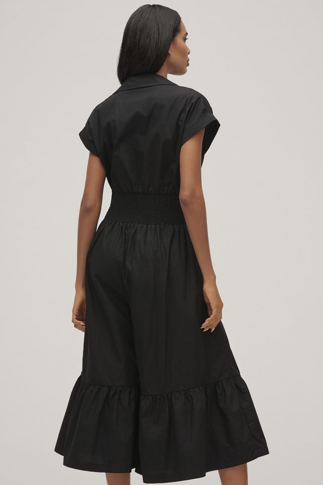 By Anthropologie Pleated Shirting Wide-Leg Jumpsuit #2