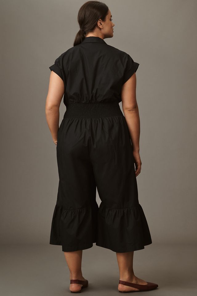 By Anthropologie Pleated Shirting Wide-Leg Jumpsuit #5