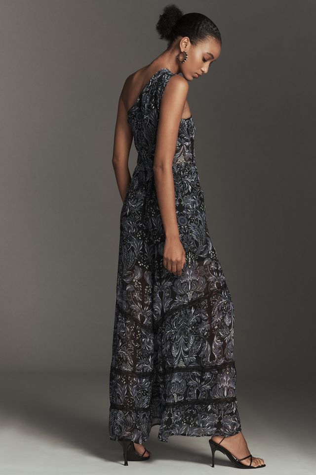 By Anthropologie One-Shoulder Printed Jumpsuit #2