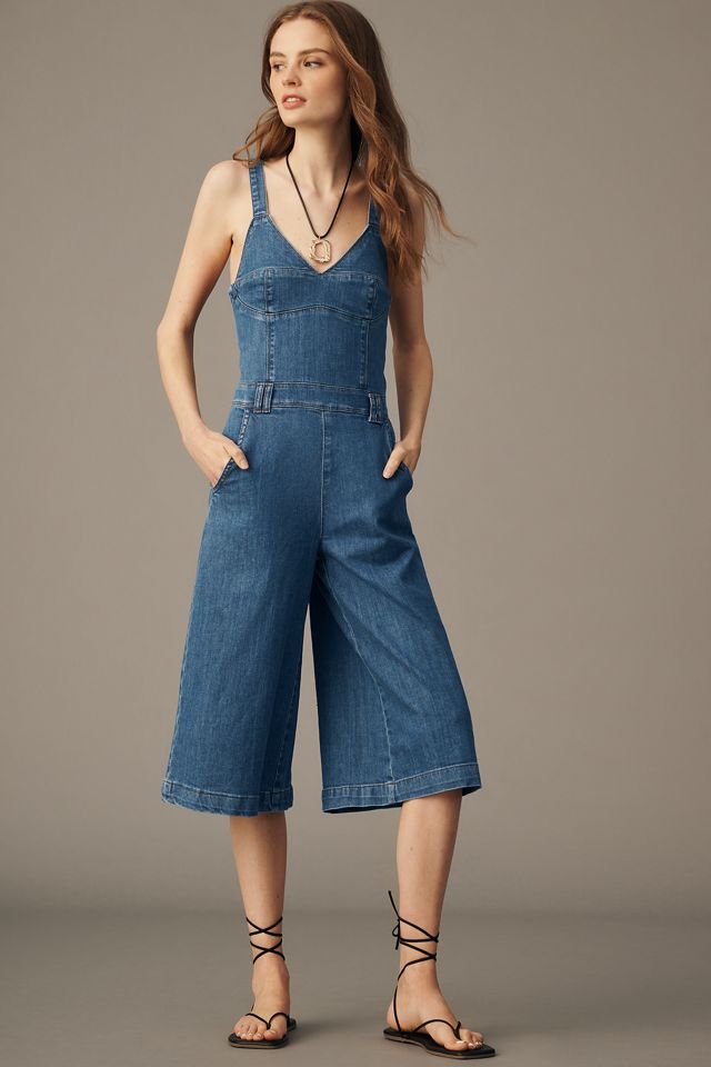 Pilcro Culotte Denim Jumpsuit #3