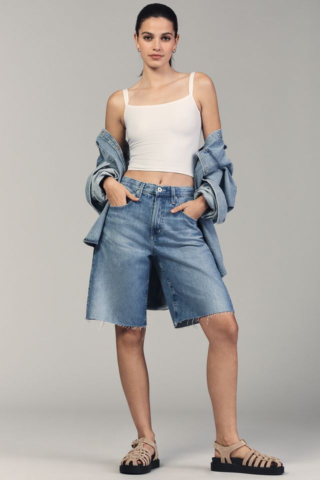 AG Hattie High-Rise Denim Bermuda Shorts #2