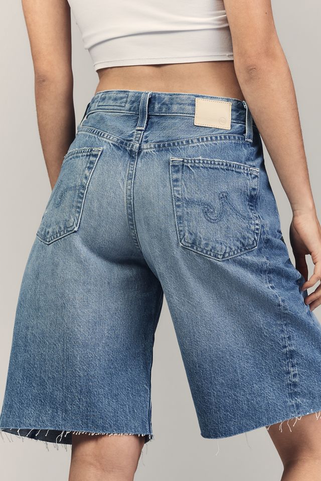 AG Hattie High-Rise Denim Bermuda Shorts #3