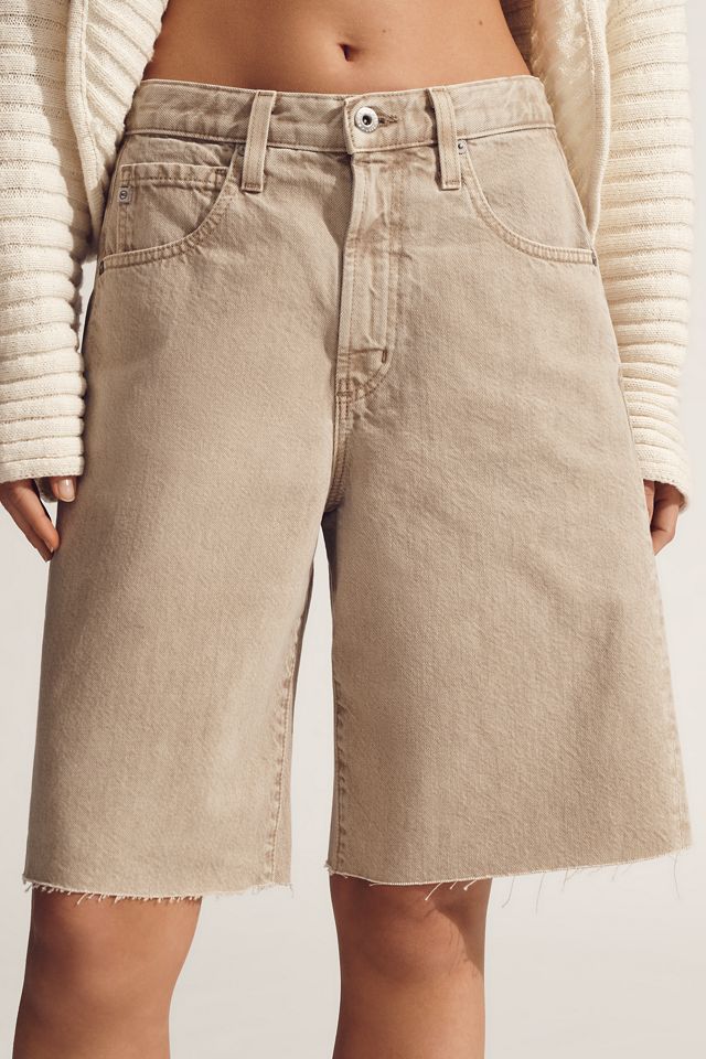 AG Hattie High-Rise Denim Bermuda Shorts #1