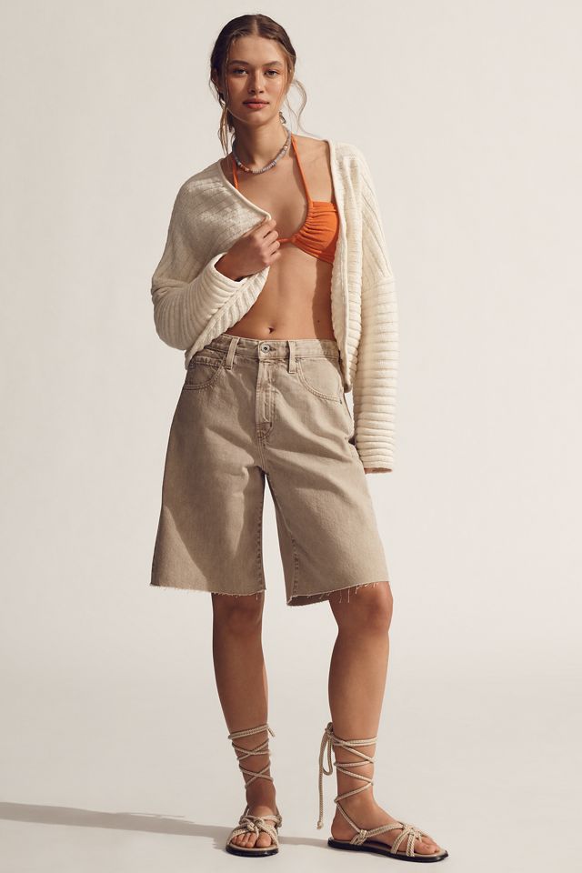 AG Hattie High-Rise Denim Bermuda Shorts #2