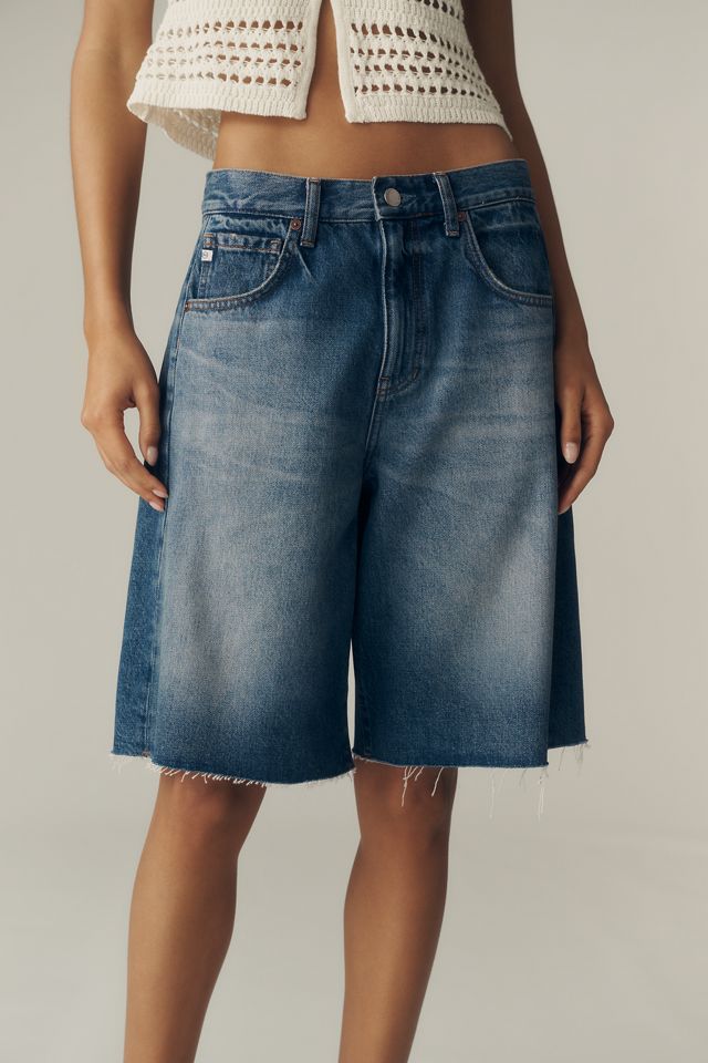 AG Hattie Cotton Denim Shorts #1
