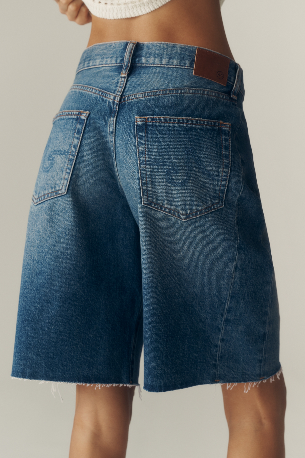 AG Hattie Cotton Denim Shorts