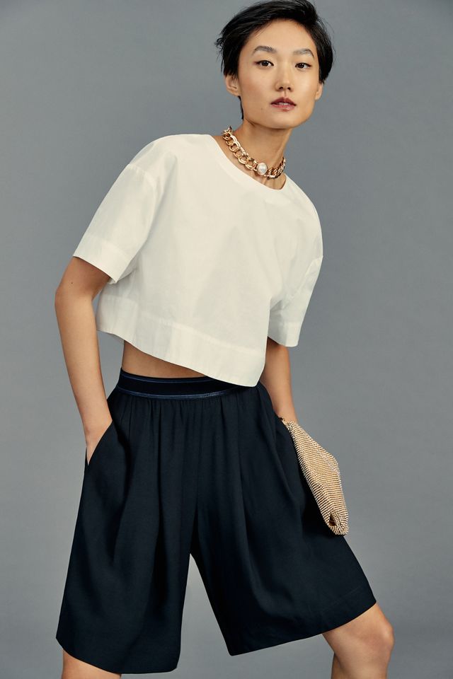 Tiny Ikebana Pleated Wide-Leg Shorts #3