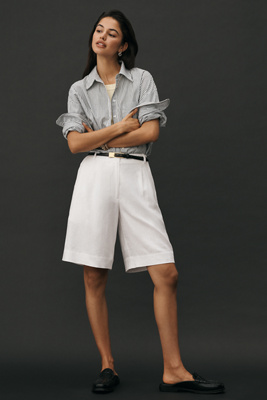 Brody Linen Blend Bermuda Shorts