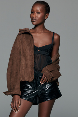 Joe's Jeans The Croc Faux Leather Shorts by Anthropologie