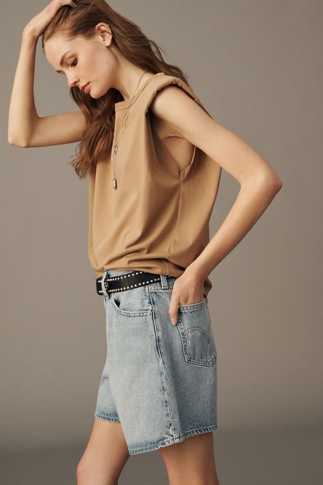 Levi's 100% Cotton High-Rise Baggy Shorts #3