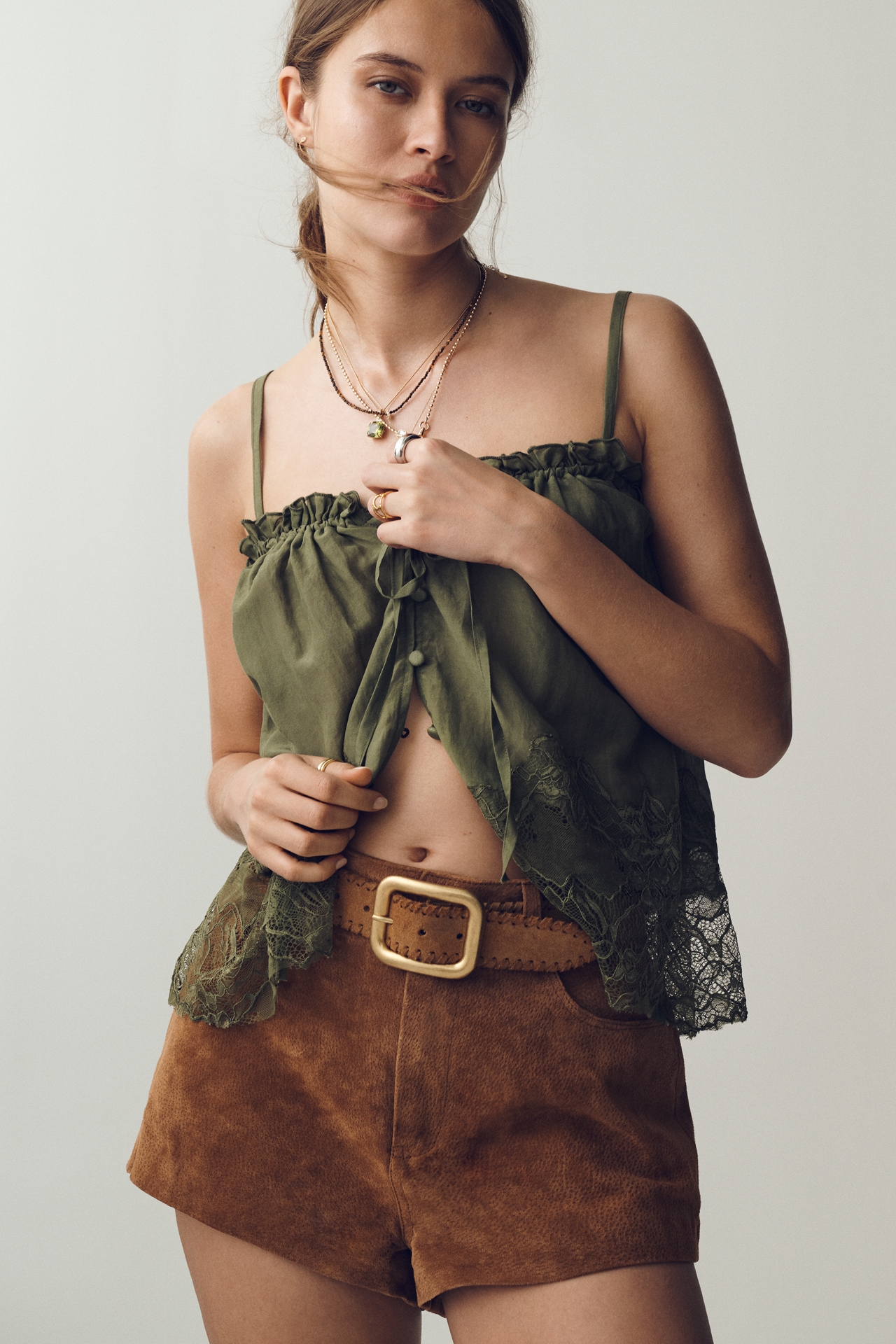 BLANKNYC Fortune Cookie Suede Shorts
