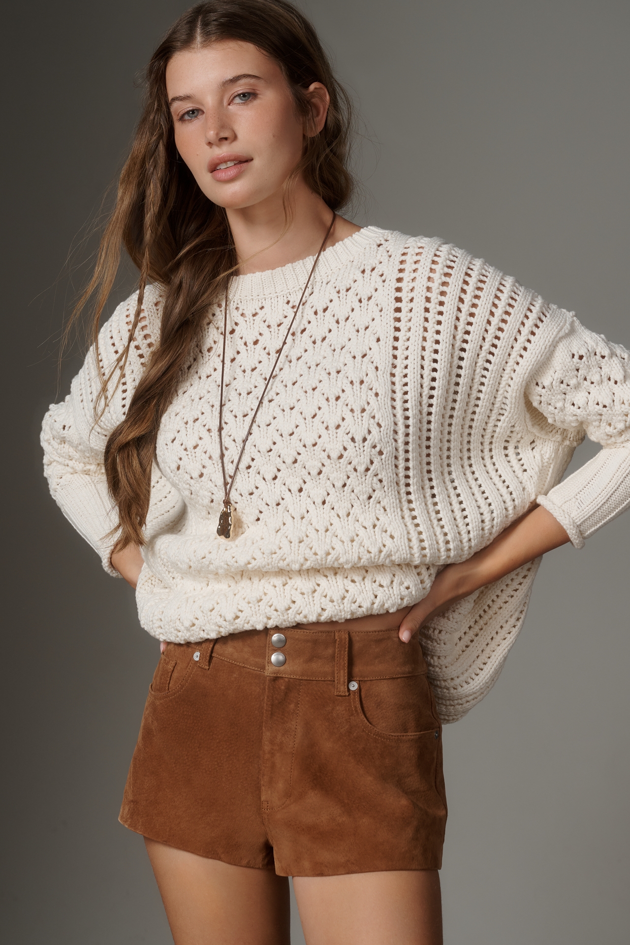 BLANKNYC Fortune Cookie Suede Shorts