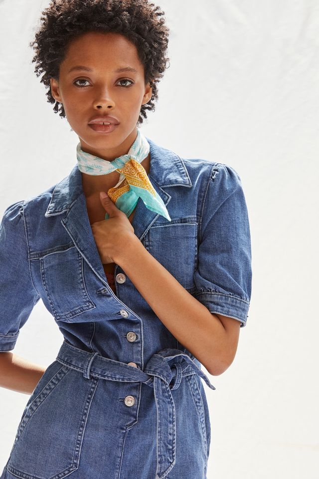 Anthropologie denim hot sale romper