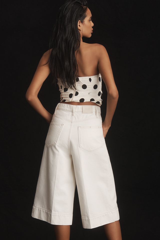 PAIGE Eva High-Rise Polished Long Denim Shorts #3