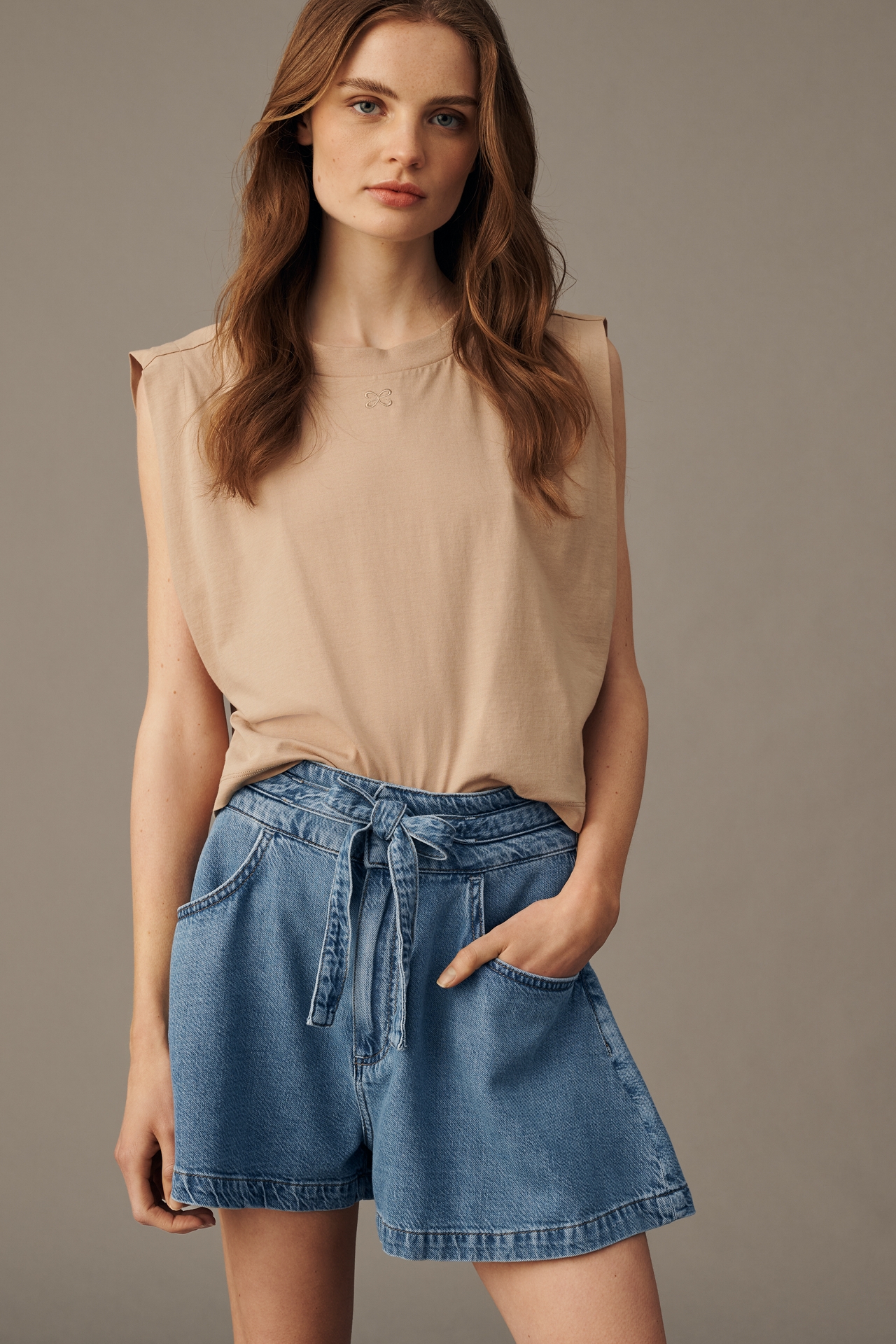 PAIGE Mathilda Denim Shorts