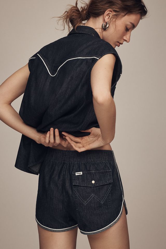 Wrangler Mid-Rise Piped Dolphin Shorts #4