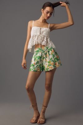 Shop The Somerset Collection By Anthropologie The Somerset Shorts: Linen Edition In Multicolor