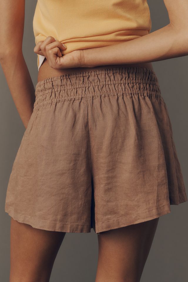 By Anthropologie Somerset 100% Linen Shorts #4