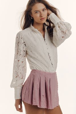 Asymmetrical Pleated Skort