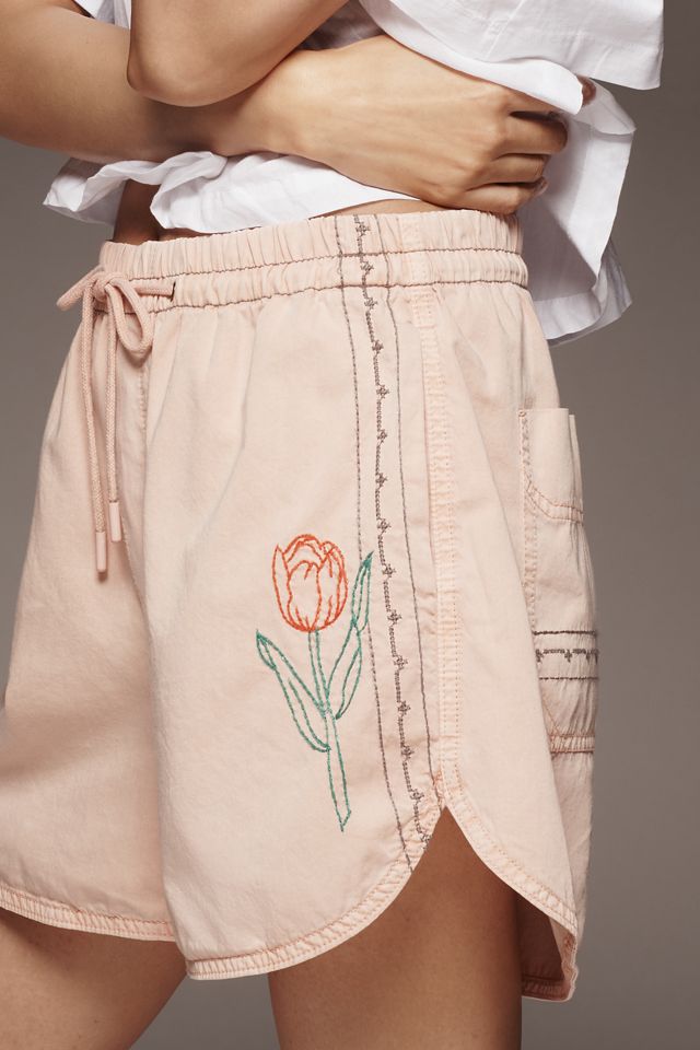 Pilcro Embroidered Woven Shorts #1