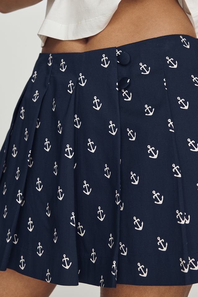 Maeve Kiki Printed Pleated Skort #1